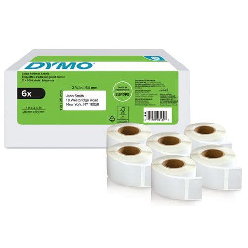 Rücksendeetiketten, selbstklebend, 6 Rollen, LabelWriter - Dymo®