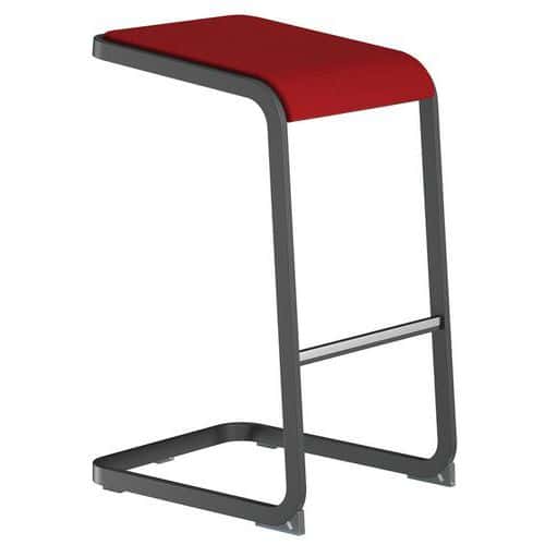 Barhocker mit anthrazitfarbenem Fuß, C-Stool