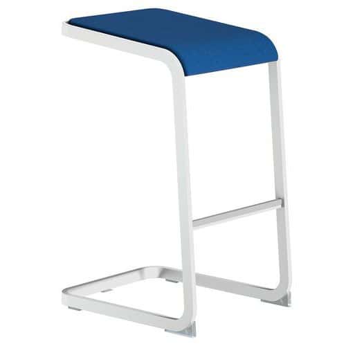 Ergonomischer Barhocker mit weißem Fuß, C-Stool