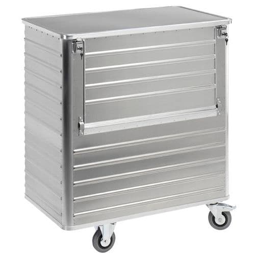 Aluminiumcontainerwagen - Frontplatte halb klappbar - Kapazität 355 l bis 1050 L