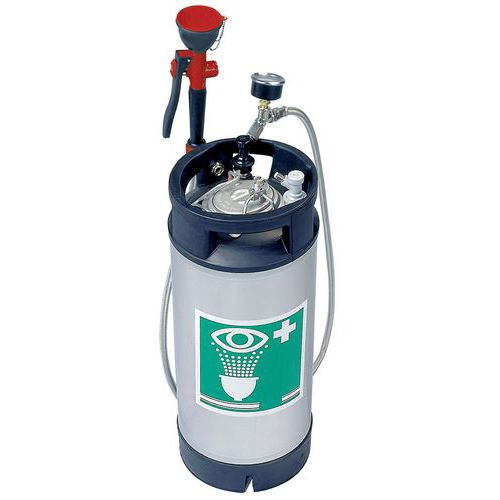 Tragbare 15-Liter-Edelstahlflasche mit manueller Dusche