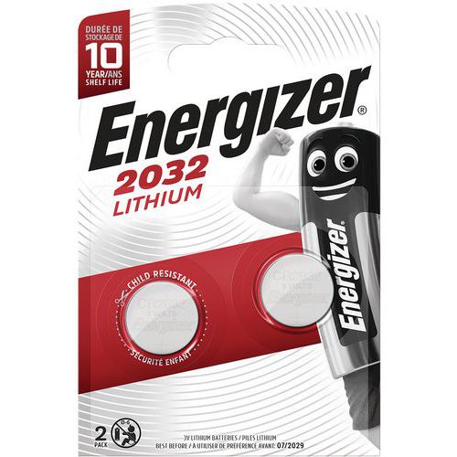 Lithiumbatterie für Taschenrechner - CR 2032 - 2 Stück - Energizer