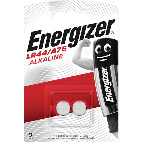 Alkali-Batterie für Taschenrechner, Uhren und andere Geräte - LR44 - 2 Stück - Energizer