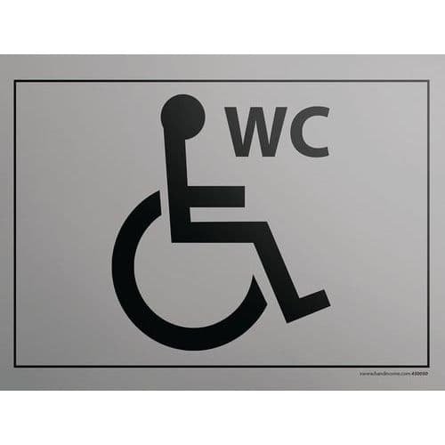 Graviertes Schild Behinderten-WC 10 x 14 cm