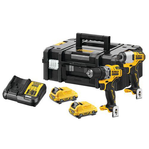 2-teiliges Werkzeugset XR 12 V Schlagbohrer + Schlagschrauber - Dewalt