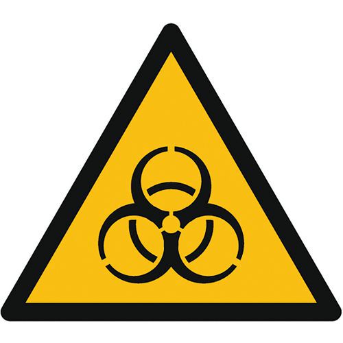 Warnschild ‑ Biogefährdung - Selbstklebend