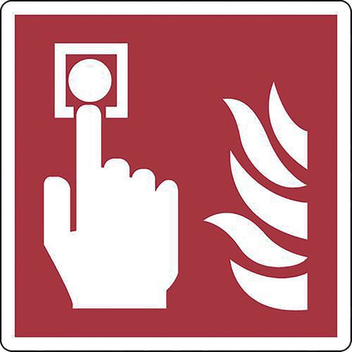 Brandschutz-Schild - Brandmelder - Aluminium