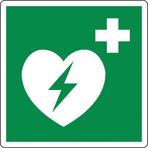 Hinweisschild - Automatisierter externer Defibrillator - Selbstklebend