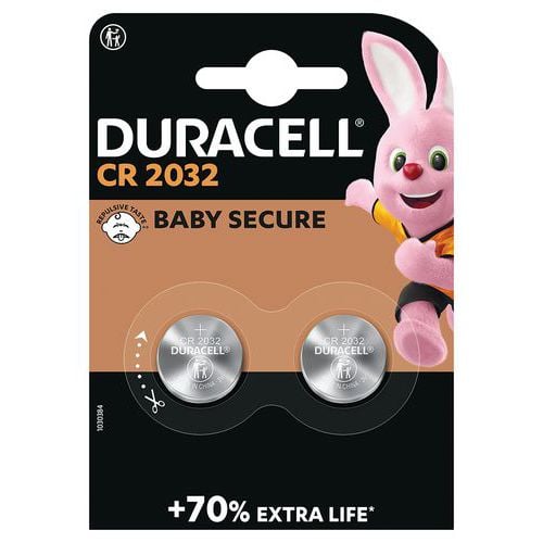 Lithium-Knopfzelle CR2032 - 2 Stück - Duracell