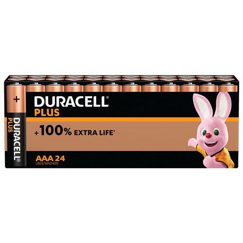 Alkali-Batterie AAA Plus 100% - 24 Stück - Duracell