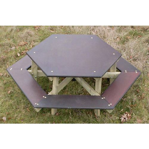 Table-bancs hexagonale enfant