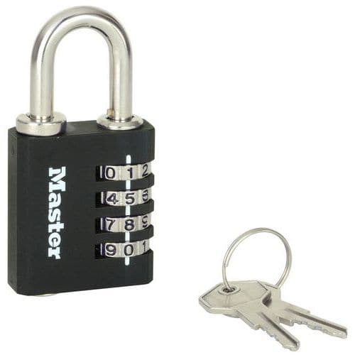 Kombinationsschloss mit Notschlüssel 7641EURDBLK - Master Lock