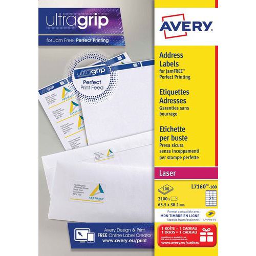 Adressetiketten Ultragrip - Für Laserdruck