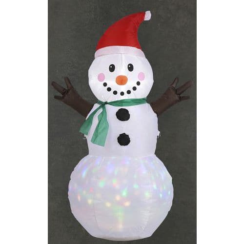 Aufblasbarer Schneemann mit LED-Beleuchtung