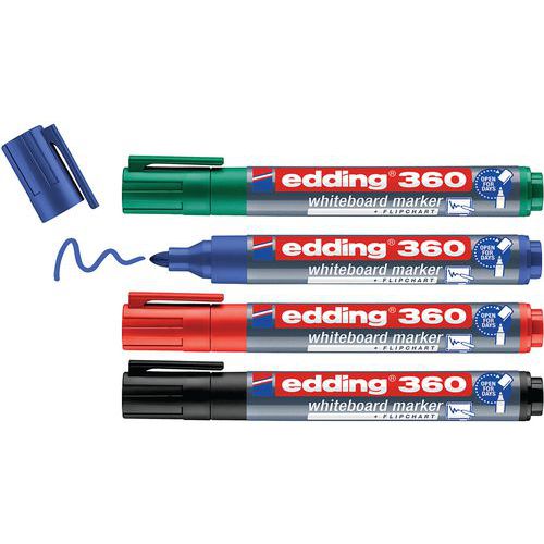 Abwischbarer Whiteboard-Marker, 4er-Pack - Edding 360