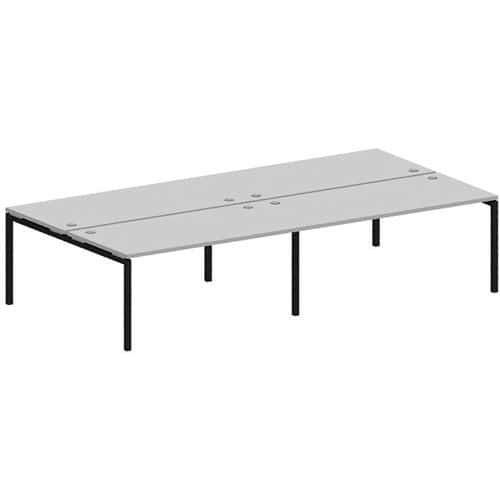 Gerader Schreibtisch Open Bench - 4 Plätze