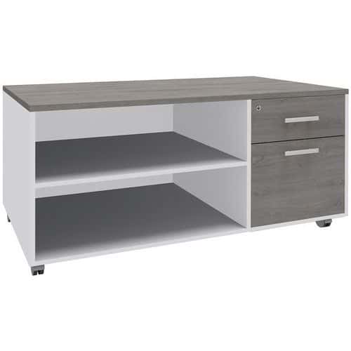 Sideboard mit Rollen, Griff in matt, 2 Schubladen, Urban