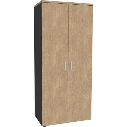 Hoher Schrank Urban, Griff in matt, 180 x 80 cm, 4 Fachböden - zu montieren