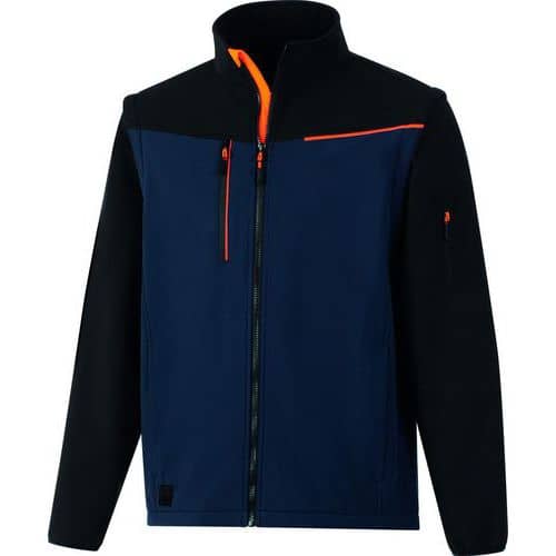 2-in-1-Softshelljacke SOCCIA, marineblau/schwarz - Delta Plus