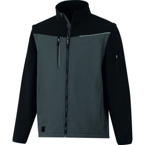 2-in-1-Softshelljacke SOCCIA, dunkelgrau/schwarz - Delta Plus