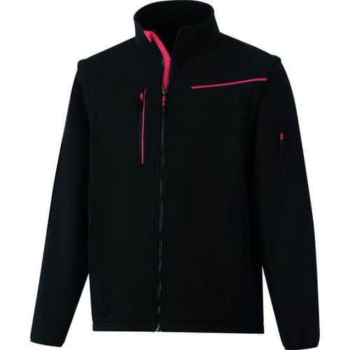 2-in-1-Softshelljacke SOCCIA, schwarz/rot - Delta Plus