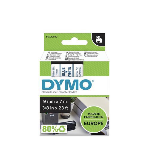 Bandkassette D1, Breite 9 mm - Dymo