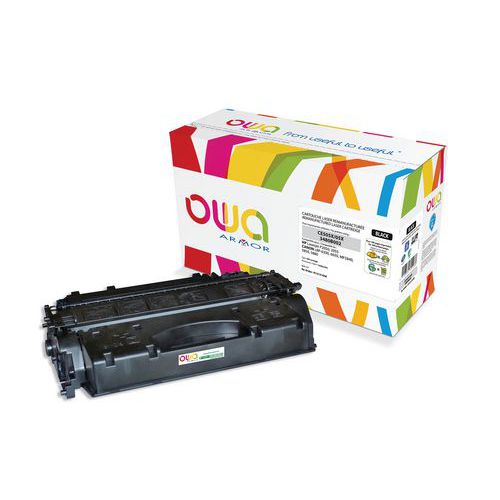 Toner mit hoher Kapazität, kompatibel mit HP, 55A Schwarz - OWA