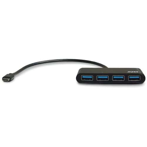 Typ C-Hub - 4 USB 3.0-Anschlüsse - PORT Connect