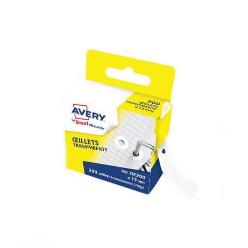 Verstärkungsringe, transparent, Durchmesser 13 mm - Spenderbox - Avery