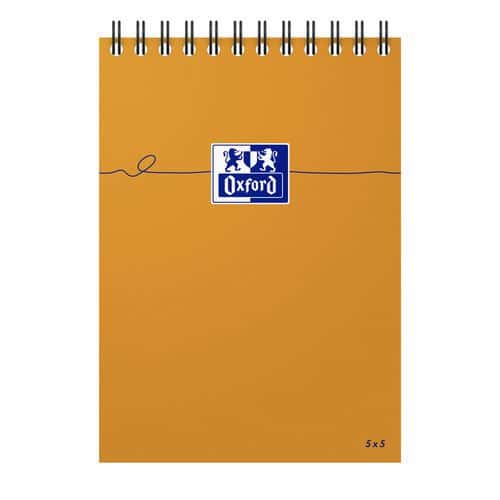 Orangefarbener Notizblock, Integralbindung, 160 Seiten, Q5/5 105 x 148 - Oxford