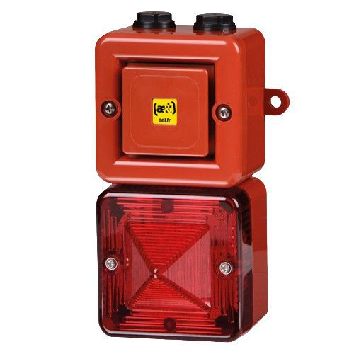 Xenon-Kombisignalgerät 5 J/100 Db 230 VAC ±10%, rot, 10 Töne