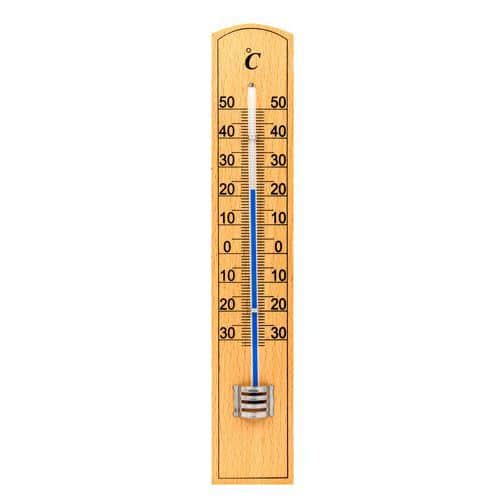 Thermometer für Innen- oder Außenbereiche, Buche - Velamp