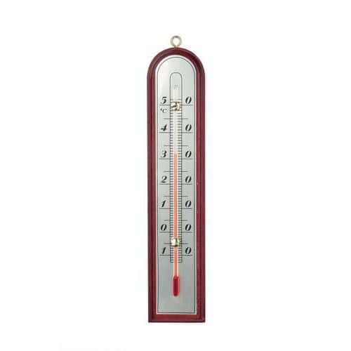 Thermometer für Innen- oder Außenbereiche, naturbelassenes Holz - Velamp