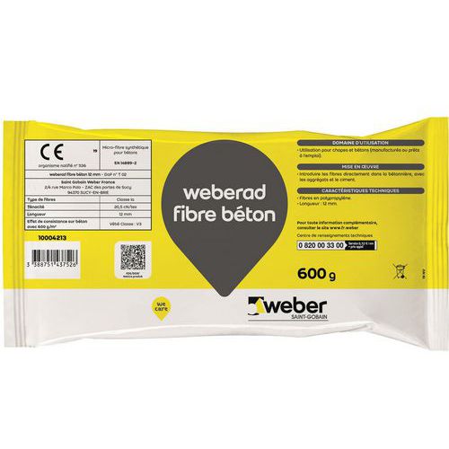 Betonfaser Weberad 12 mm, 600 g - Weber Saint Gobain