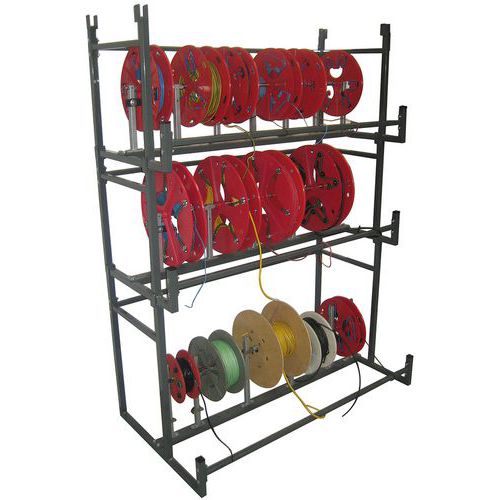 Kabeltrommelregal mit Gummispannern und Spulen Bobi-rack - Cable Equipements