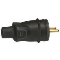 Stecker 2P +T schwarz mit Schraube